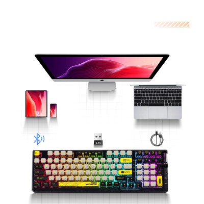 Bàn phím cơ không dây Dual Mode Gaming Zidli NK-991