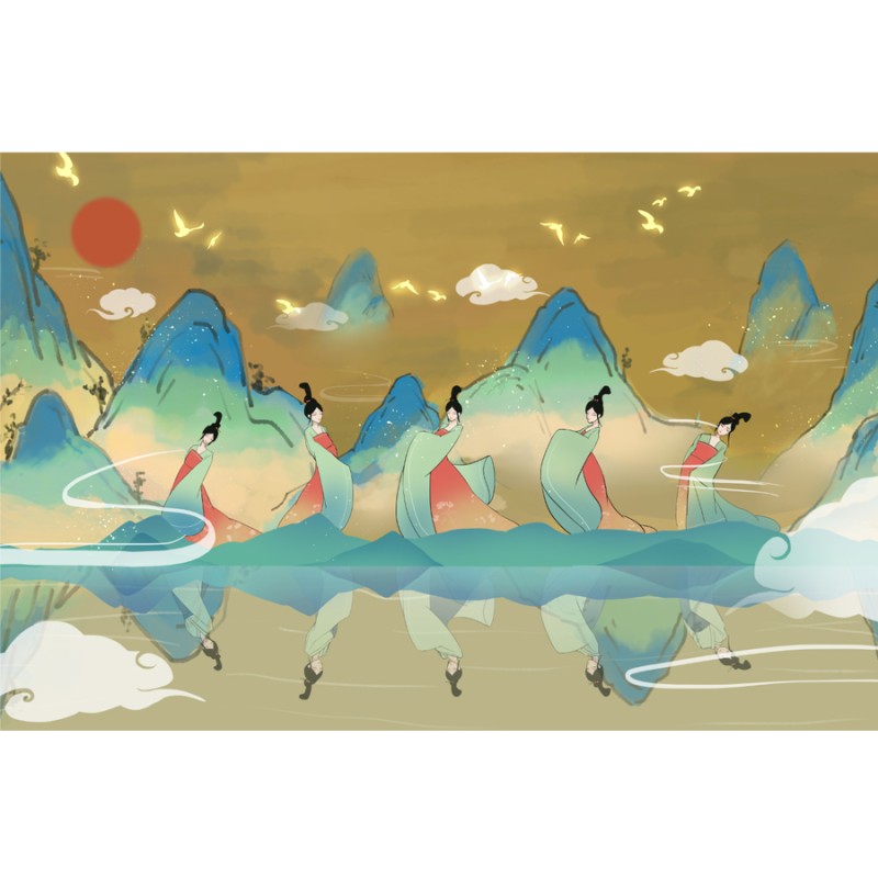 Bộ Keycap Tiên Nữ – Mặt trời, Mây & Núi