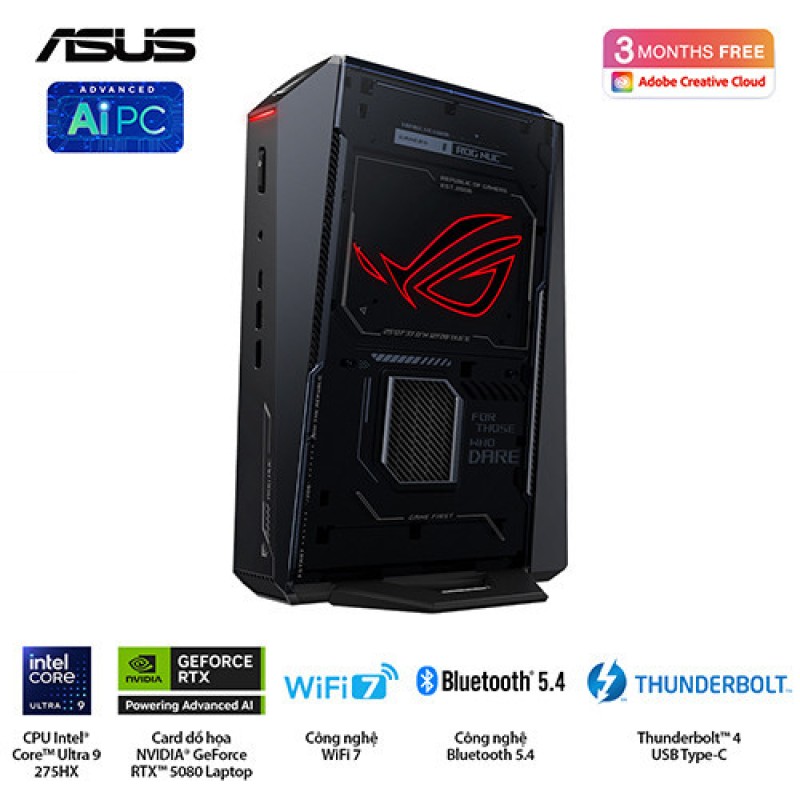 PC Mini ASUS ROG NUC RNUC15JNK9X289A0 ( Ultra 9 275HX | 32GB | 1TB | RTX 5080 | Win 11)