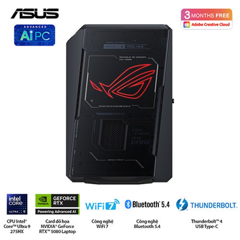 PC Mini ASUS ROG NUC RNUC15JNK9X289A0 ( Ultra 9 275HX | 32GB | 1TB | RTX 5080 | Win 11)