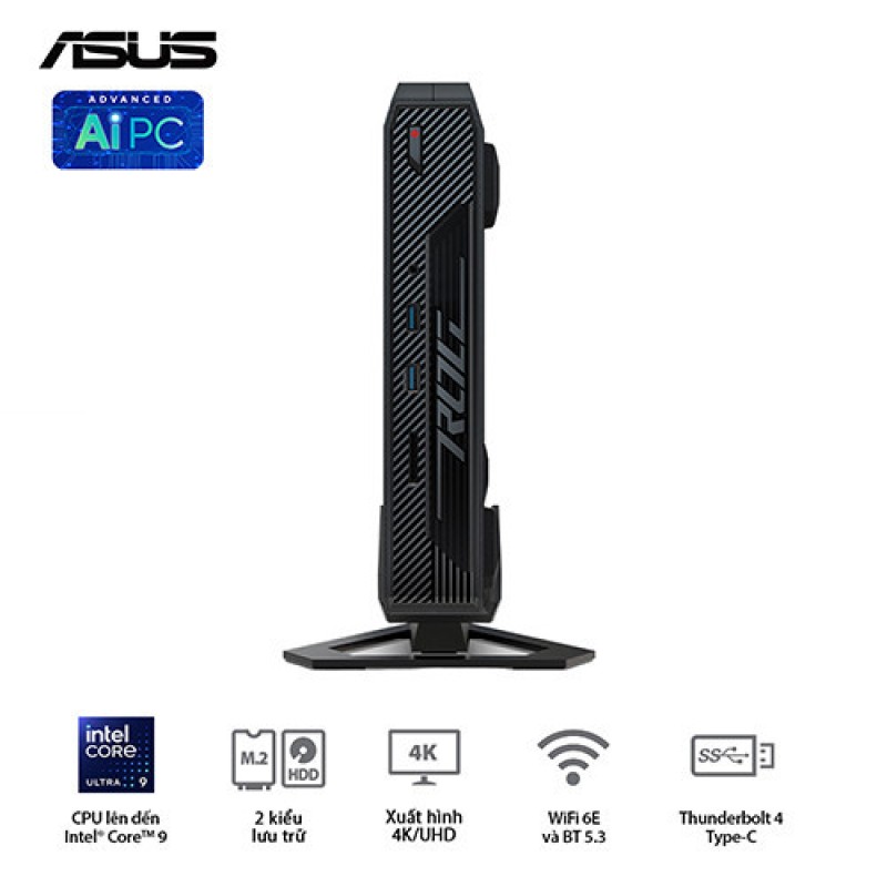 PC Mini ASUS ROG NUC RNUC14SRKU9189A1I (Ultra 9 185H | Ram 32GB | SSD 1TB | RTX 4070 | Win 11)