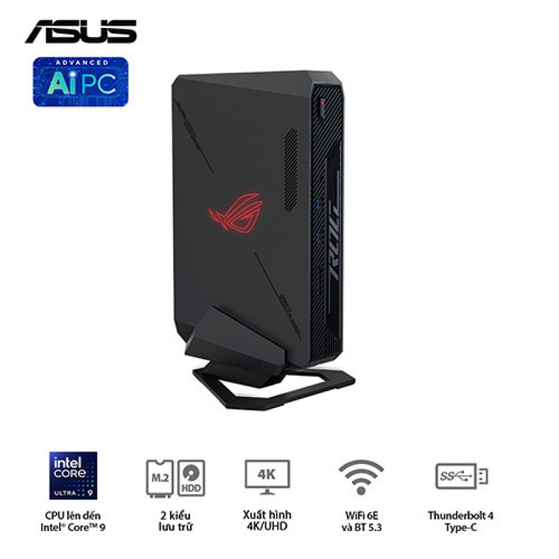 PC Mini ASUS ROG NUC RNUC14SRKU9189A1I (Ultra 9 185H | Ram 32GB | SSD 1TB | RTX 4070 | Win 11)