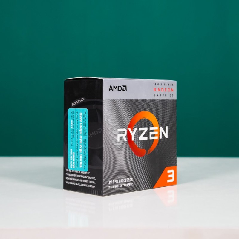 CPU AMD Ryzen 3 3200G (3.6 GHz Upto 4.0 GHz / 6MB / 4 Cores, 4 Threads / Radeon Vega 8 / 65W / Socket AM4)