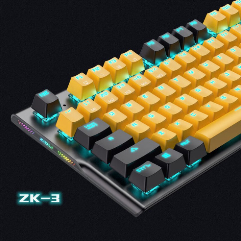 Bàn phím cơ có dây Gaming Zidli ZK3 (Quang cơ, Aluminum, IP68, RGB, USB Port)