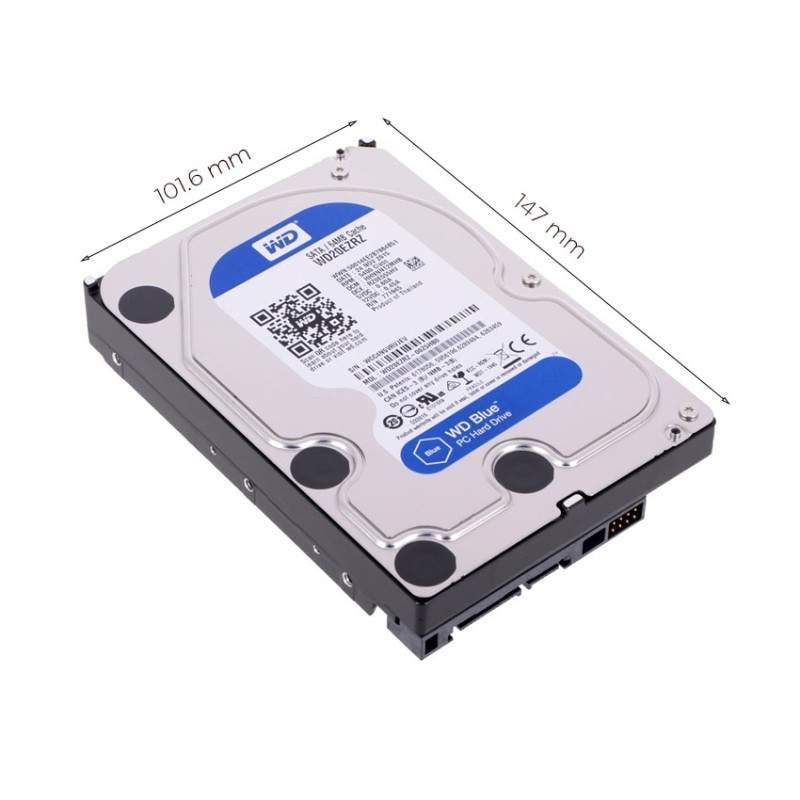 Ổ Cứng HDD WD 1TB Blue 3.5 inch, 7200RPM, SATA III, 64MB Cache (WD10EZEX)