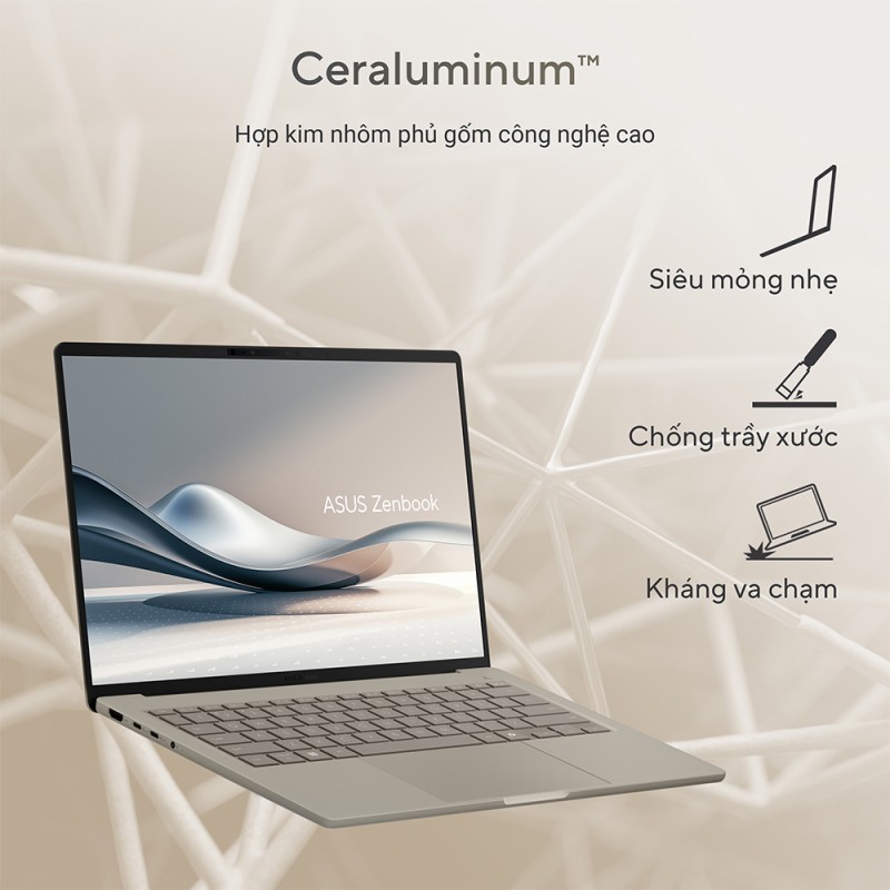 ASUS Zenbook 14 UX3407QA-QD299WS (Snapdragon® X X1 26 100 | 16GB | 512GB | Qualcomm® Adreno™ GPU | 14inch WUXGA OLED | Win 11 | Office | Be)