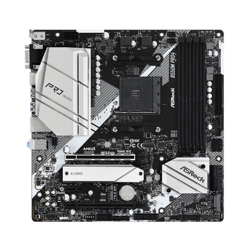 Mainboard ASROCK B550M PRO4 (AMD B550, Socket AM4, m-ATX, 4 khe RAM DDR4)