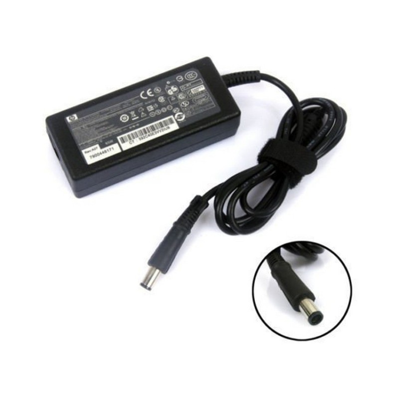 Sạc Laptop HP 18.5V-3.5A (60-65W) Chân kim to, củ hình chữ nhật