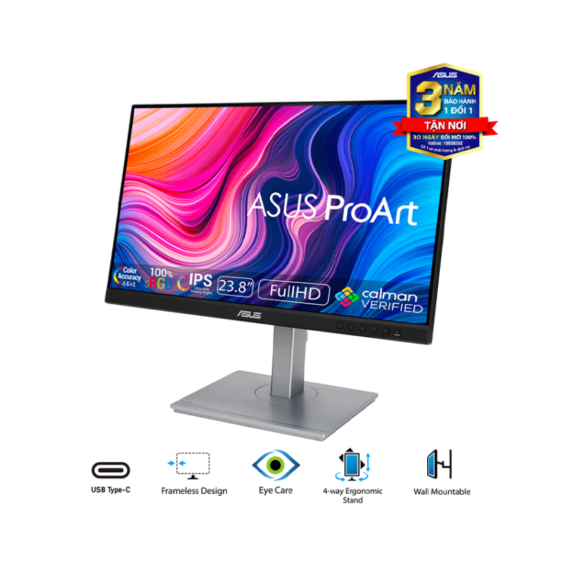 Màn hình ASUS ProArt PA247CV (23.8 inch/FHD/IPS/75Hz/5ms)