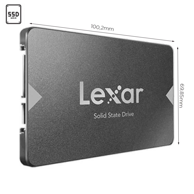 Ổ Cứng SSD LEXAR NS100 256GB 2.5 inch SATA III (Đọc 520MB/s - Ghi 450MB/s) - (LNS100-256RB)