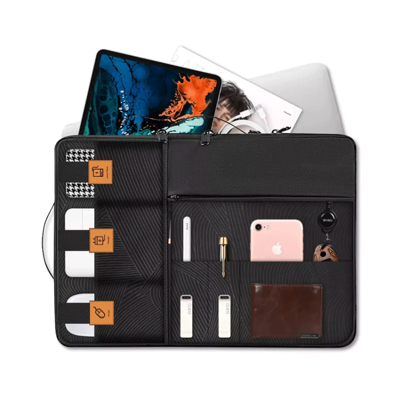 Túi chống sốc WiWU Alpha Double Layer Sleeve 15.6 inch màu xám