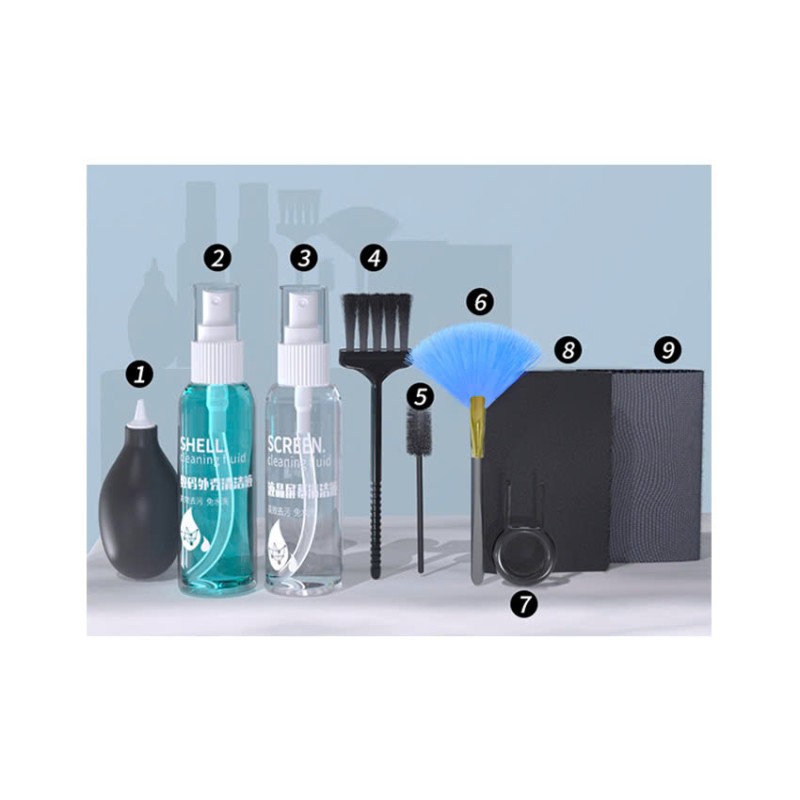 Bộ vệ sinh Laptop, màn hình 9 trong 1 Cleaning kit