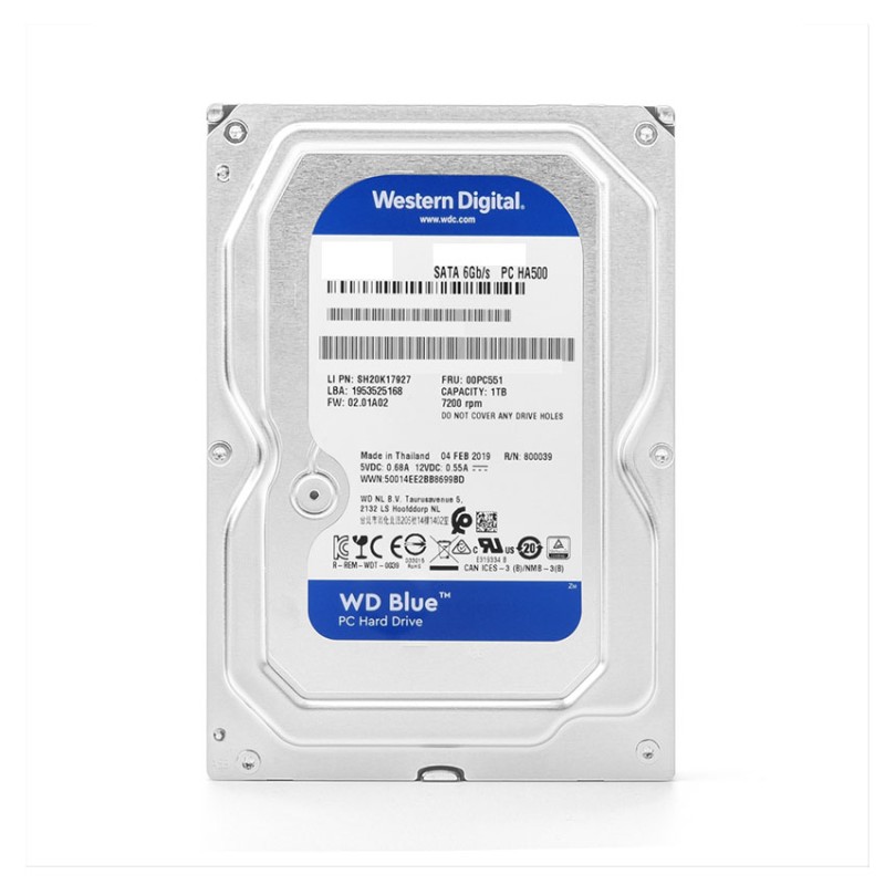 Ổ Cứng HDD WD 2TB Blue 3.5 inch, 7200RPM, SATA III, 256MB Cache (WD20EZBX)
