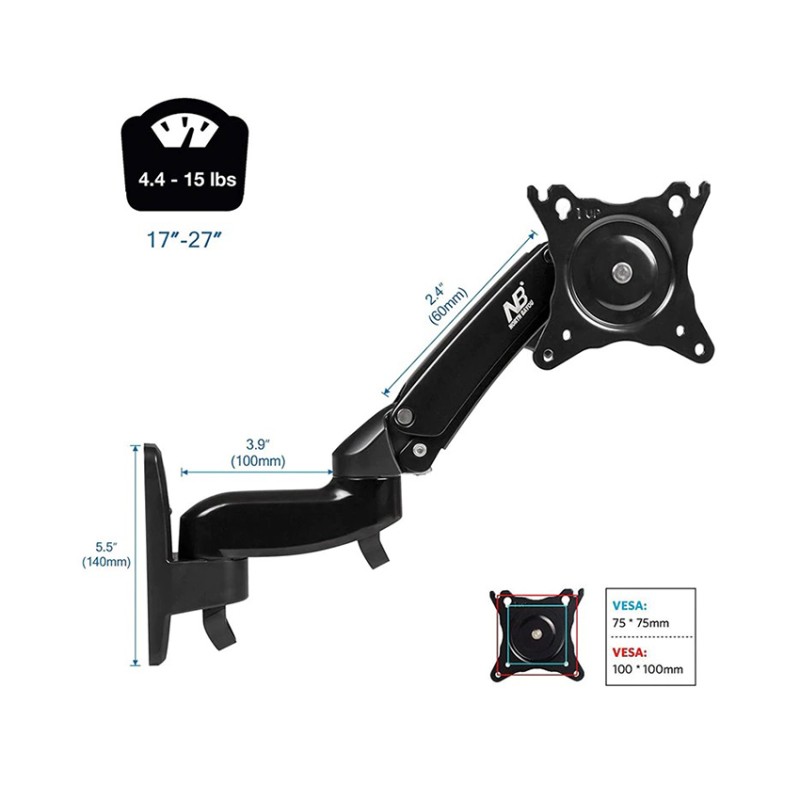 Giá treo màn máy tính North Bayou F150 (17 inch - 27 inch) (Gắn tường )