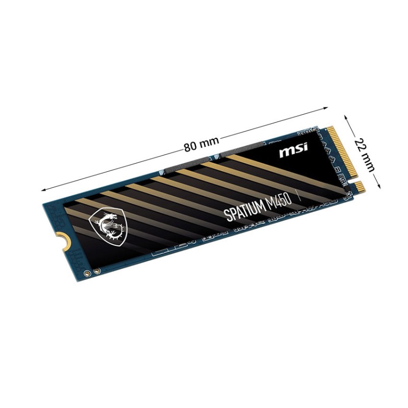 Ổ Cứng SSD MSI SPATIUM M450 500GB – M.2 2280 PCIe Gen4 x4 (Đọc 3600MB/s - Ghi 2300MB/s)