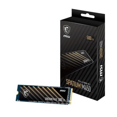 Ổ Cứng SSD MSI SPATIUM M450 500GB – M.2 2280 PCIe Gen4 x4 (Đọc 3600MB/s - Ghi 2300MB/s)