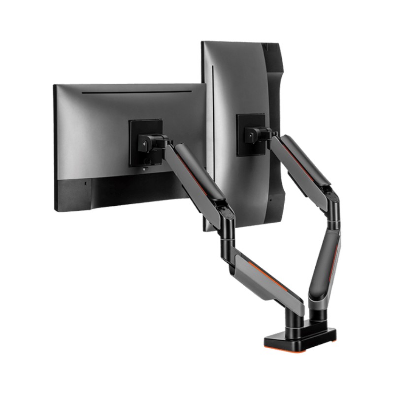 Giá đỡ 2 màn hình HumanMotion T9 Pro II Dual Màu Xám (23-43 inch)