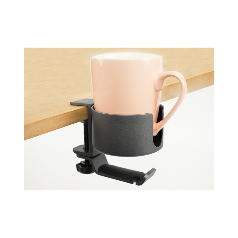 Giá đỡ cốc kẹp bàn HyperWork CH01 Xám Đen