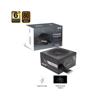 Nguồn Asus PRIME 750B BLACK ( 80 Plus Bronze)