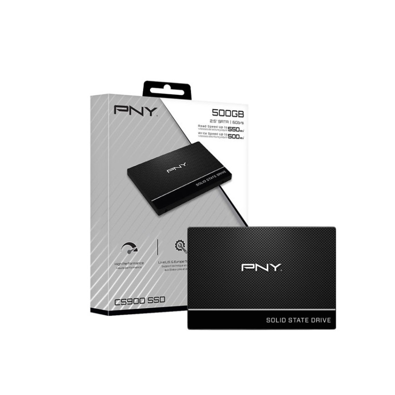 Ổ Cứng SSD PNY CS900 500GB 2.5 inch SATA III (Đọc 500MB/s - Ghi 500MB/s) - (SSD7CS900-500-RB)
