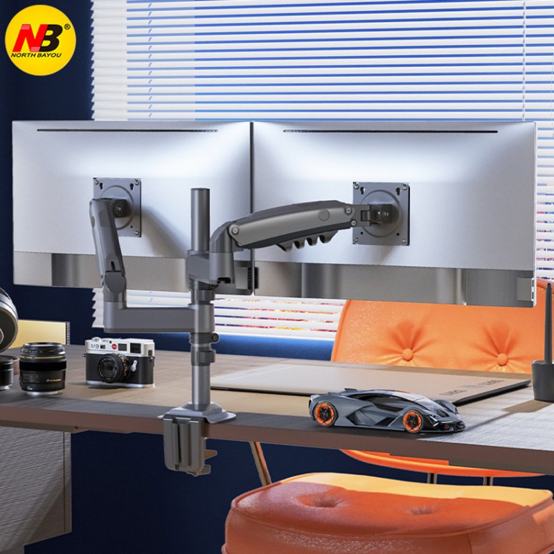 Giá treo 2 màn hình North Bayou H180 màu xám (17-27inch)