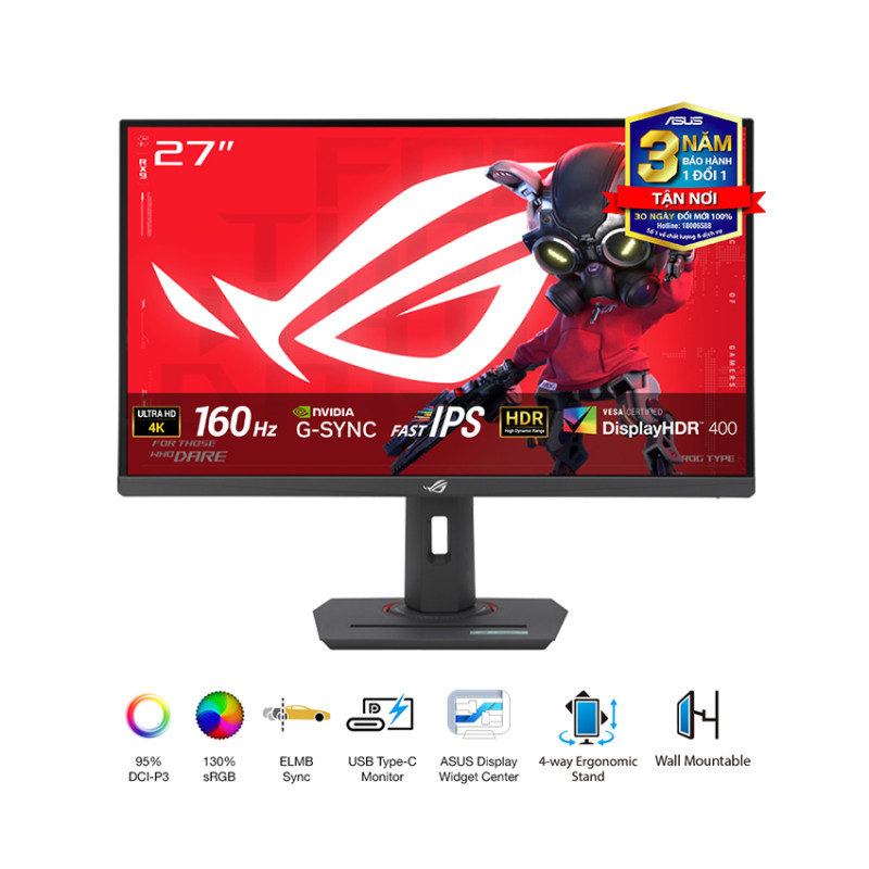 Màn hình ASUS ROG Strix XG27UCS (27 inch/UHD/Fast IPS/160Hz/1ms/USB-C)