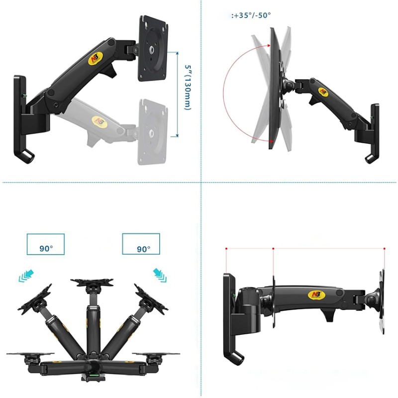 Giá treo màn hình North Bayou M2 Màu xám (17-27 inch)