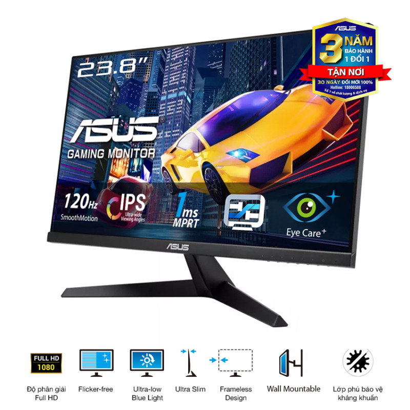 Màn hình ASUS VY249HGR (23.8 inch/FHD/IPS/120Hz/1ms)
