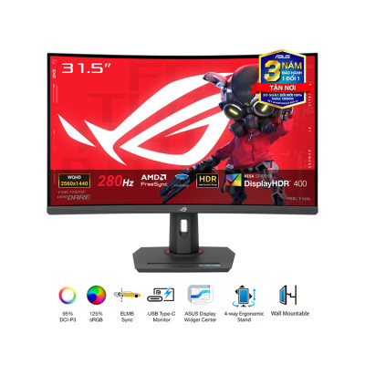 Màn hình ASUS ROG Strix XG32WCms (31.5 inch/QHD/Fast VA/280Hz/1ms/cong)