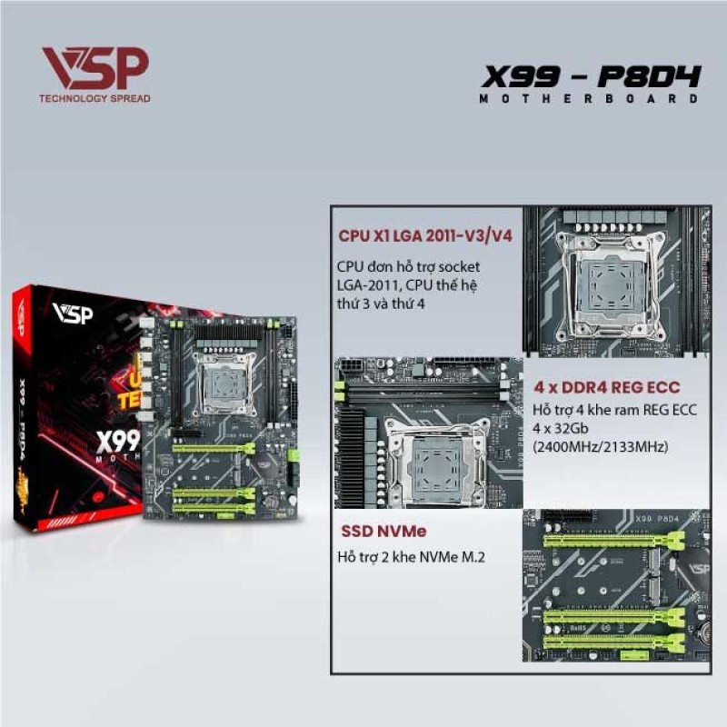 MAINBOARD VSP X99 - P8D4