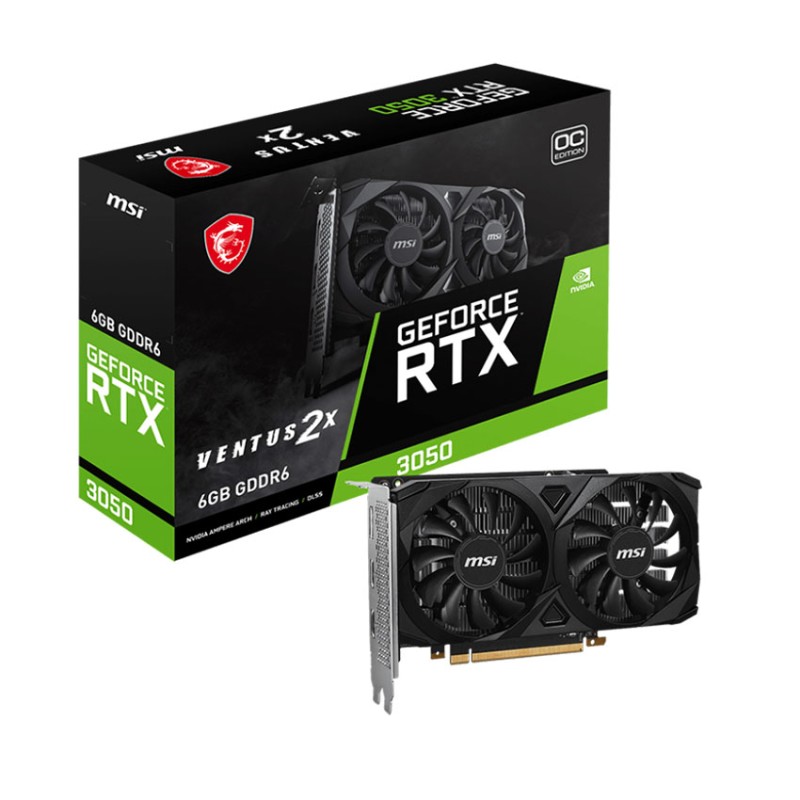 Card màn hình MSI RTX 3050 VENTUS 2X E 6G OC