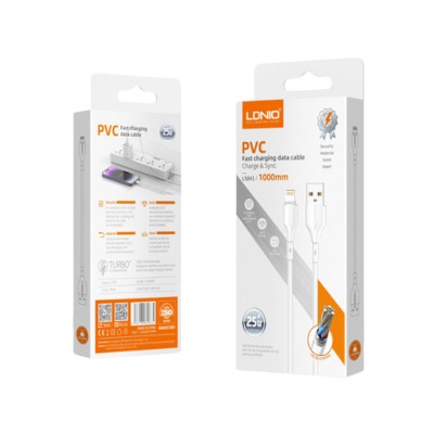 Cáp sạc LDNIO Lightning (1m) 25W Trắng LS841
