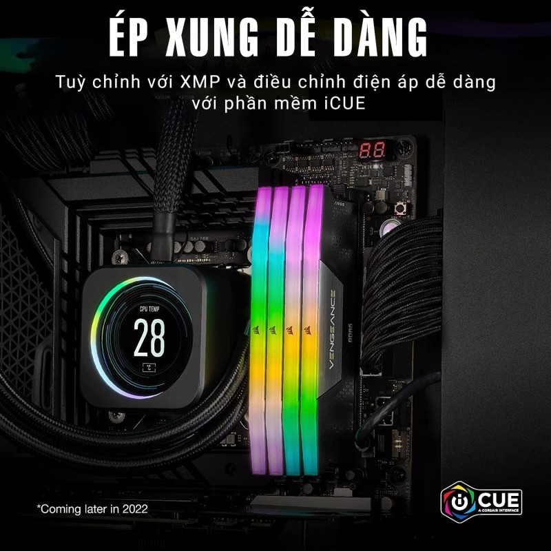 RAM Desktop Corsair Vengeance RGB (CMH64GX5M2B6000C38/CMH64GX5M2D6000C40) 64GB (2x32GB) DDR5 6000MHz