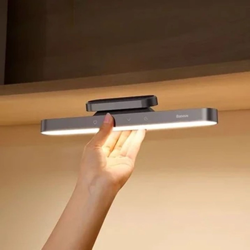 Đèn treo đế hít nam châm hiệu Baseus Magnetic Stepless Dimming Charging - Màu xám