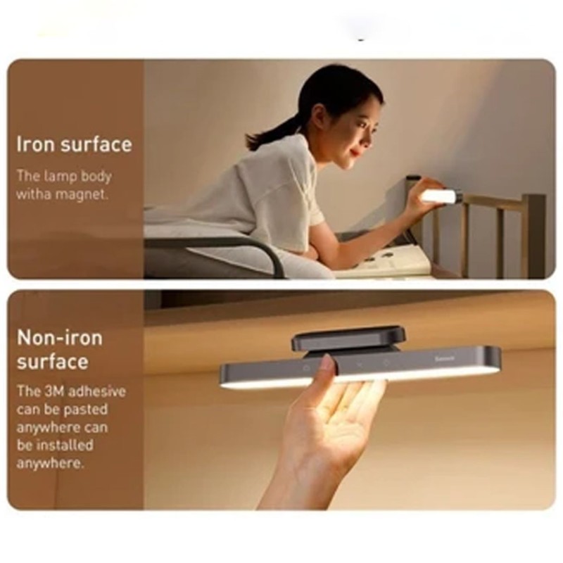 Đèn treo đế hít nam châm hiệu Baseus Magnetic Stepless Dimming Charging Pro - Màu trắng