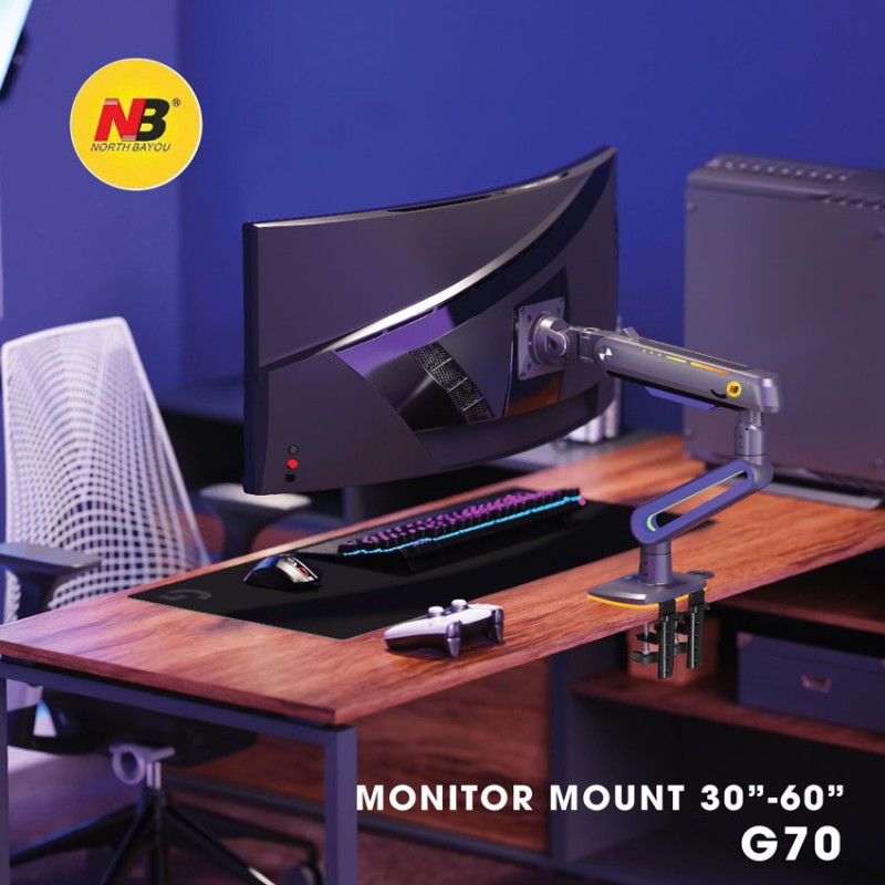 Giá Treo Màn Hình North Bayou G70 Màu Đen Xám , Led RGB (32-60 inch)