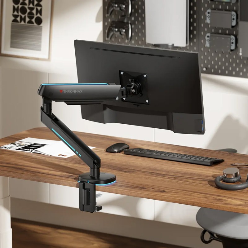 Giá treo màn hình Thronmax MX100 Black, LED RGB (27-45 inch)