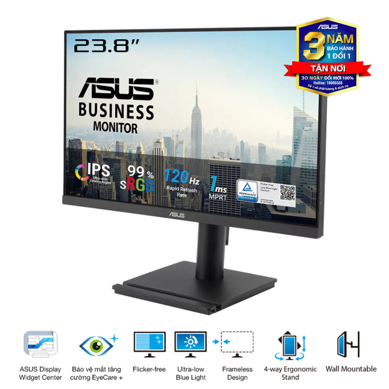 Màn hình ASUS VA249QGS (23.8 inch/FHD/IPS/120Hz/1ms/loa)