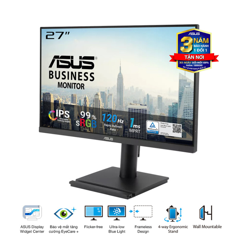Màn hình ASUS VA279QGS (27 inch/FHD/IPS/120Hz/1ms/loa)