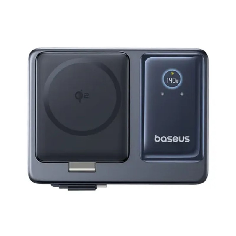 Đế sạc đa năng Baseus Nomos QI2 5 trong 1 kèm cáp Type-C rút gọn 140W US