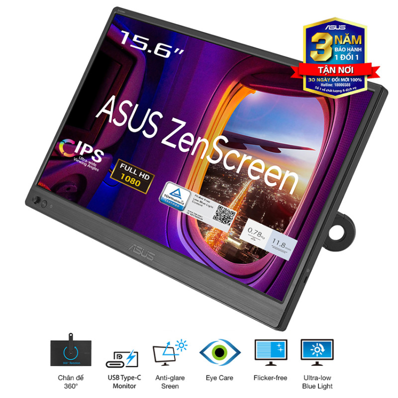 Màn hình di động ASUS ZenScreen MB169CK (15.6 inch/FHD/IPS/60Hz/5ms)