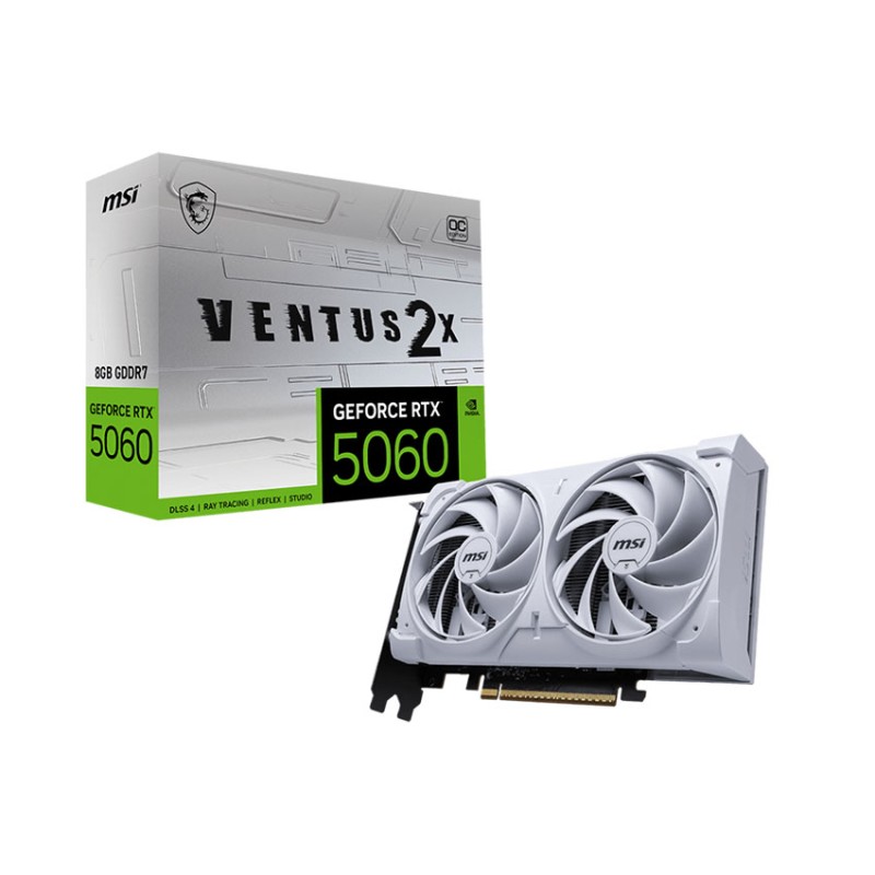 Card màn hình MSI RTX 5060 8G VENTUS 2X OC WHITE GDDR7
