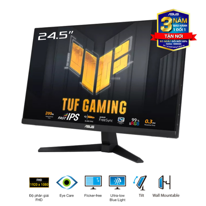 Màn hình Asus TUF VG259Q5A (24.5 inch/FHD/IPS/200Hz/1ms/Loa)