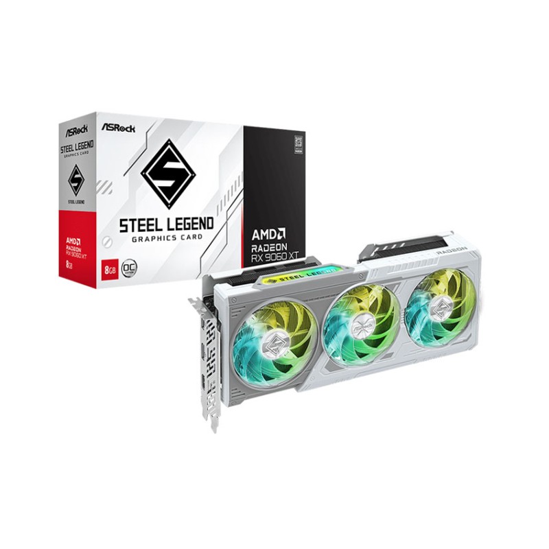 Card màn hình ASROCK RX 9060 XT STEEL LEGEND 8GB OC