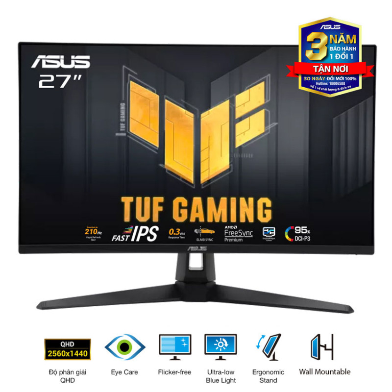 Màn hình Asus TUF VG27AQ5A (27 inch/QHD/Fast IPS/210Hz/1ms/loa)