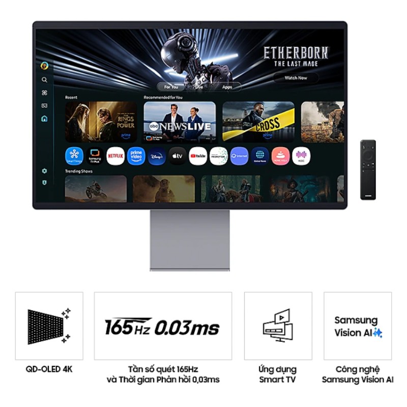 Màn hình thông minh Samsung M9 M90SF LS32FM902SEXXV (32 inch/UHD/QD-OLED/165Hz/0.03ms/loa)