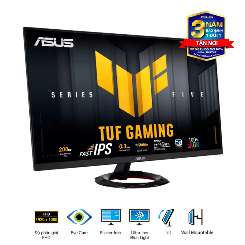 Màn hình Asus TUF VG279Q5R (27 inch/FHD/IPS/200Hz/0.3ms/loa)