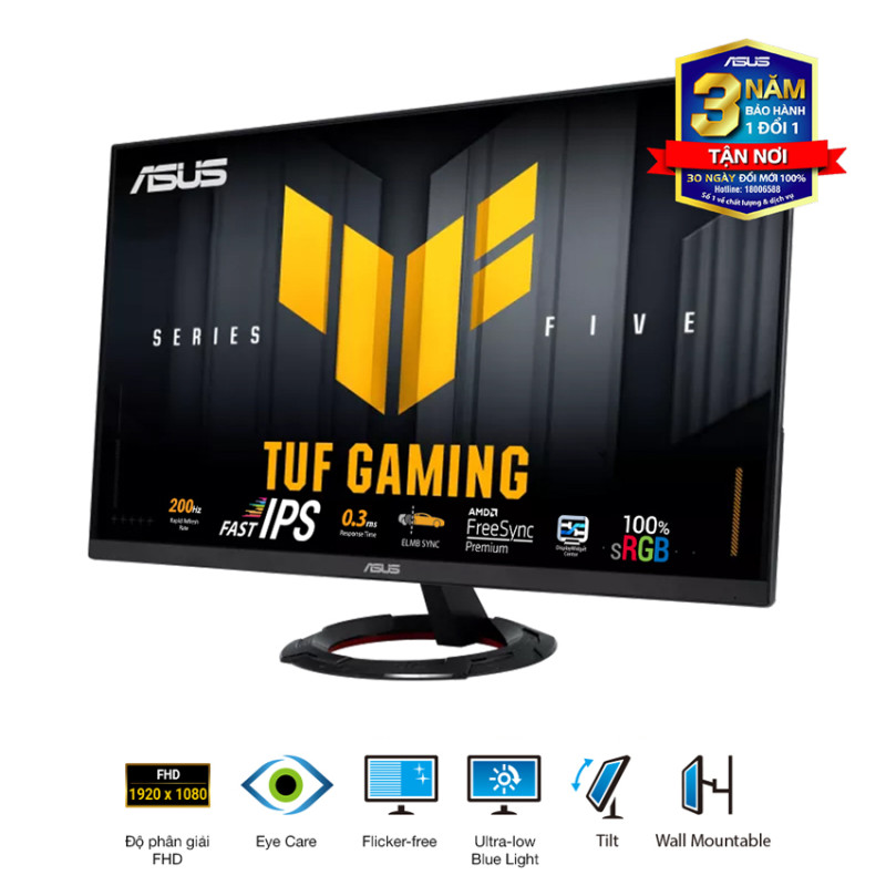 Màn hình Asus TUF VG279Q5R (27 inch/FHD/IPS/200Hz/0.3ms/loa)