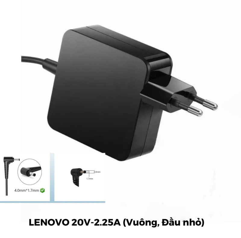 Sạc lenovo 20v-2.25a 45w 4.0*1.7mm  vuông