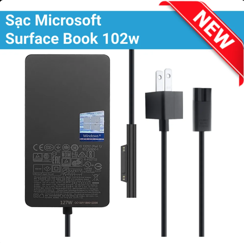 Sạc Microsoft Surface Book 102W 15V – 6.33A